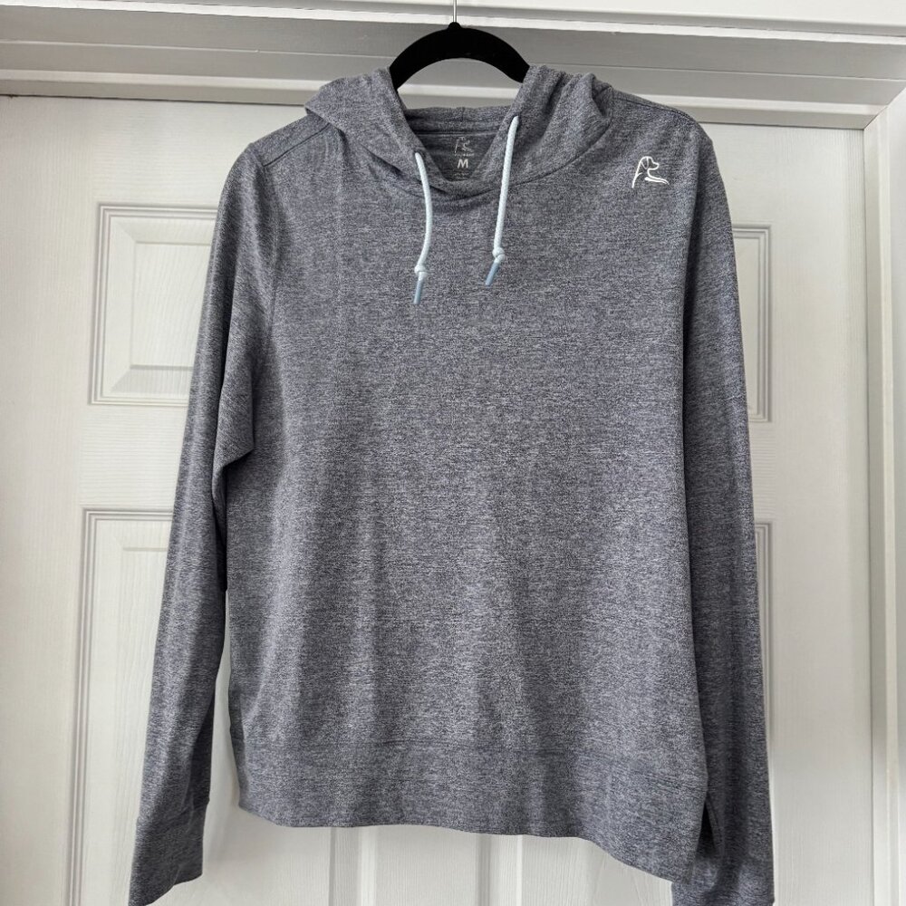 Rhoback Heathered Navy Performance Hoodie - Medium